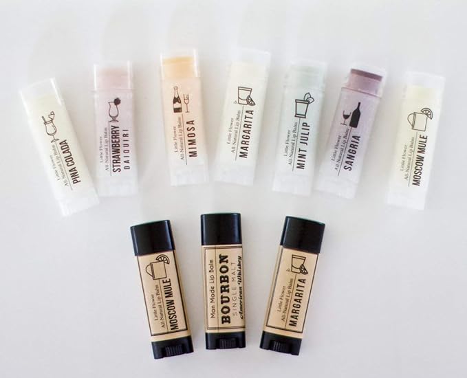 Funny Happy Hour Lip Balm Gift Set – 3-Pack Cocktail Flavors | Stocking Stuffers for Women, Funny Gifts for Coworkers, Friends, Teachers, Bridesmaids | Natural Handmade Lip Care