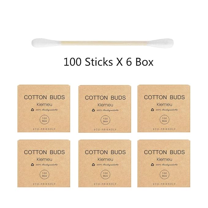 600 Count Bamboo Qtips Cotton Swabs With Wooden Sticks Q Tips For Ears Bamboo Cotton Buds Travel Qtips