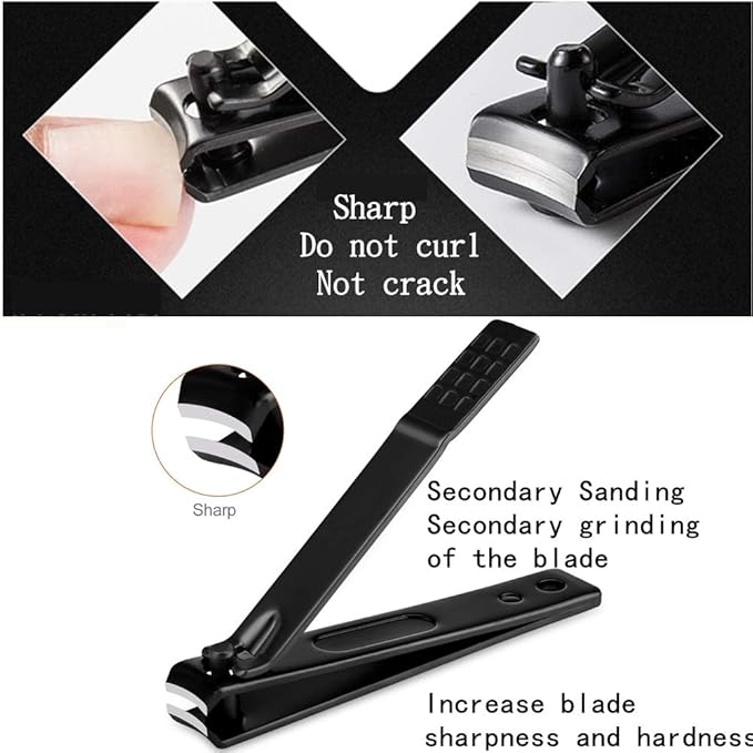 Manicure set Men Personal Care Tools Accessories Finger and Toe Nail Clippers Kit Professional Manicure Pedicure Kit With Travel Case Nail Grooming Kit Present for Men Women Stocking Stuffers