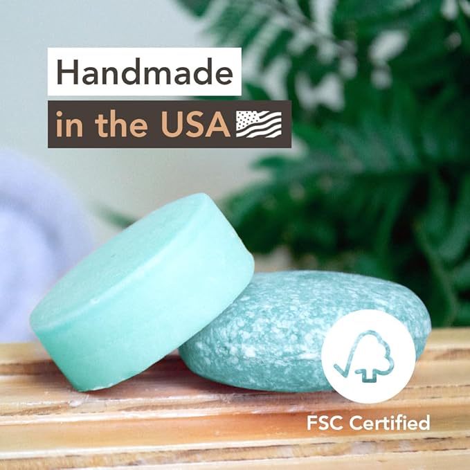 Wave Eucalyptus Oil Shampoo & Conditioner Bar Set - Natural & Organic Moisturizing Vegan Shampoo and Conditioner Bars for Women & Men - Long-Lasting (80-120 Uses)