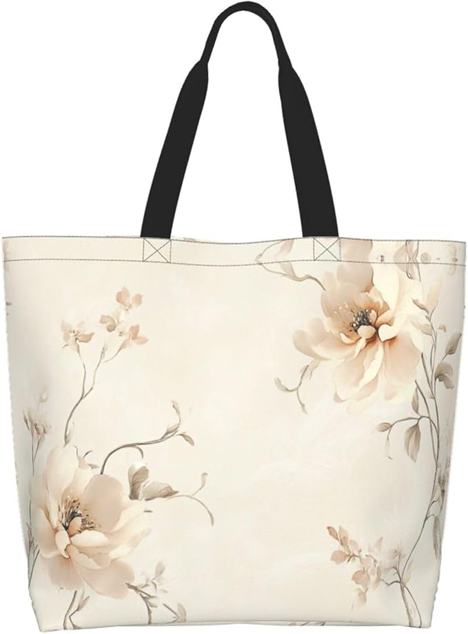 Tote Bag Shoulder Bags for Women Grocery Shopping Bag Reusable Bags Boho-Red Paisley 1