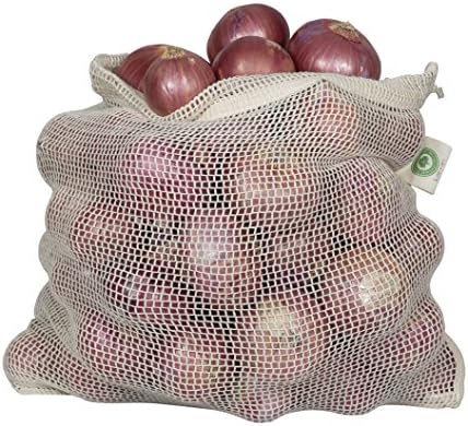 Mesh Grocery Bags - Veggie Bags Reusable - Reusable Mesh Fruit, Vegetable Bags - Eco-friendly Produce Bags - Cotton Net Bags for Produce - Reusable Bags for Produce | 6 Bags (3 XL, 3 L) - Image 2