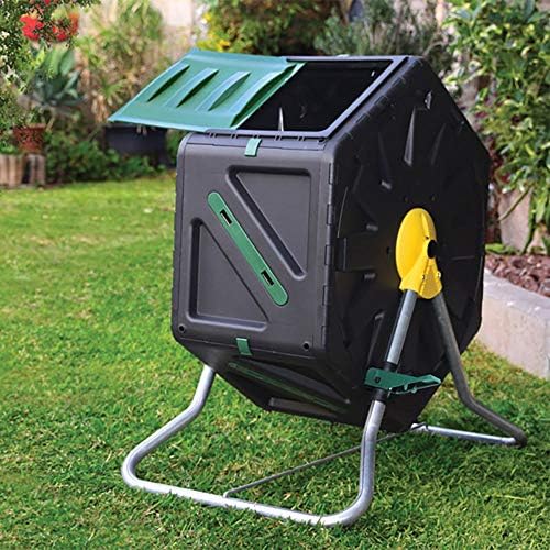 Miracle-Gro Compost Tumbler Single Chamber – Easy-Turn Composter Tumbler Outdoor for Fast Composting – Heavy-Duty Composting Bin with 1 Sliding Door (18.5 Gallon / 70 Liter) - Image 2