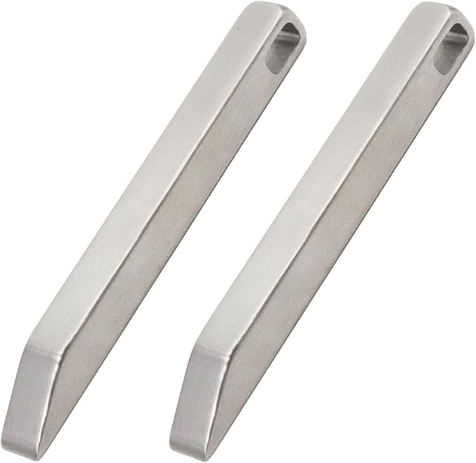 2 Pack EDC Pocket Pry Bar, Mini Prybar for Every Day Carry Small Titanium Key Chain, Portable Multitool, Screwdriver, Bottle Opener & Box Opener