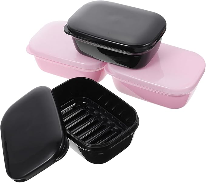 TOYANDONA 4Pcs Soap Case with Lid Travel Soap Holder for Camping Outdoor Bathroom Gym Lightweight Leakproof Container