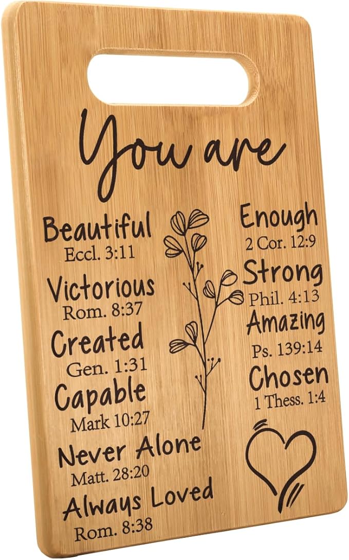 Christian Gifts for Women Birthday, Appreciation Gift for Women Christmas, Inspirational Gift for Woman Religious Spiritual Gifts for Her, Mom, Sister, Friends Female, Coworker Cutting Board