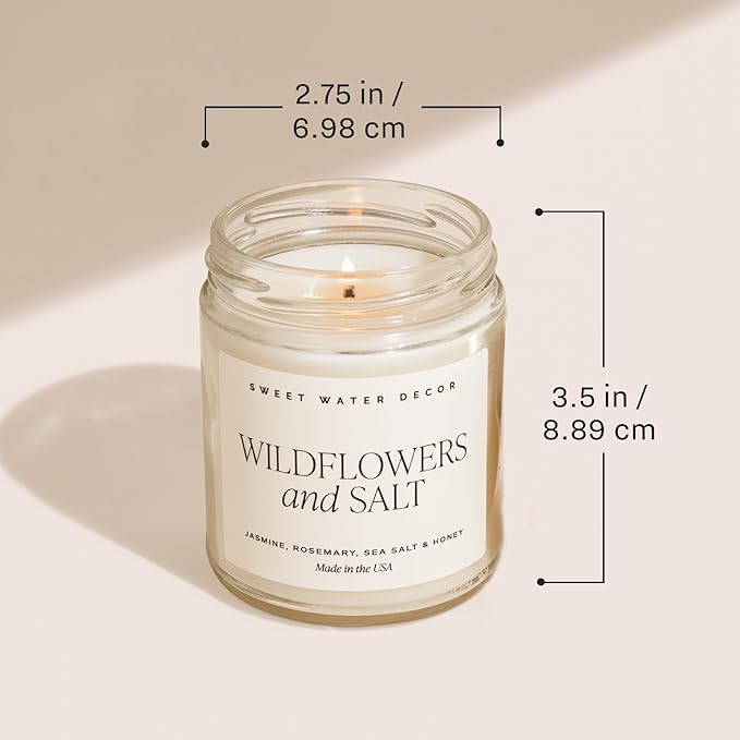 Sweet Water Decor Warm and Cozy Candle - Pine Cinnamon & Fir Winter Scented Soy Candles for Home | 9oz Clear Jar, 40 Hour Burn Time, Made in The USA