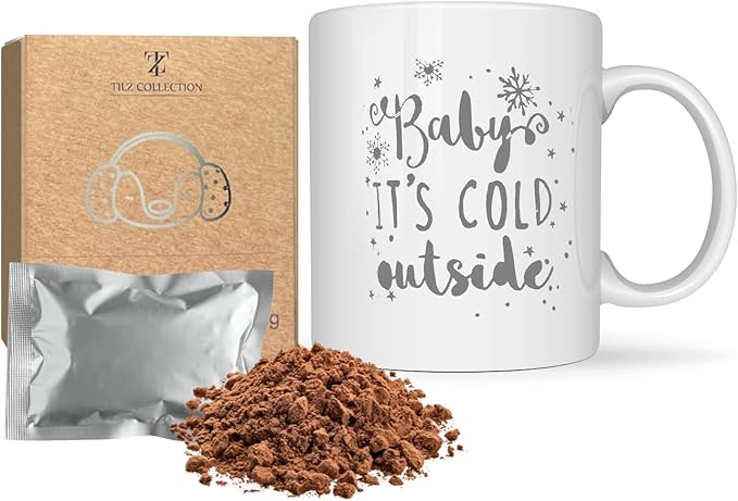 Hot Chocolate Gift Sets - Women Gifts - Hot Cocoa Gift Sets With Mug, Mini Hot Water Bottle |Hot Cocoa Gift Sets With Mug |Cozy Gifts For Women