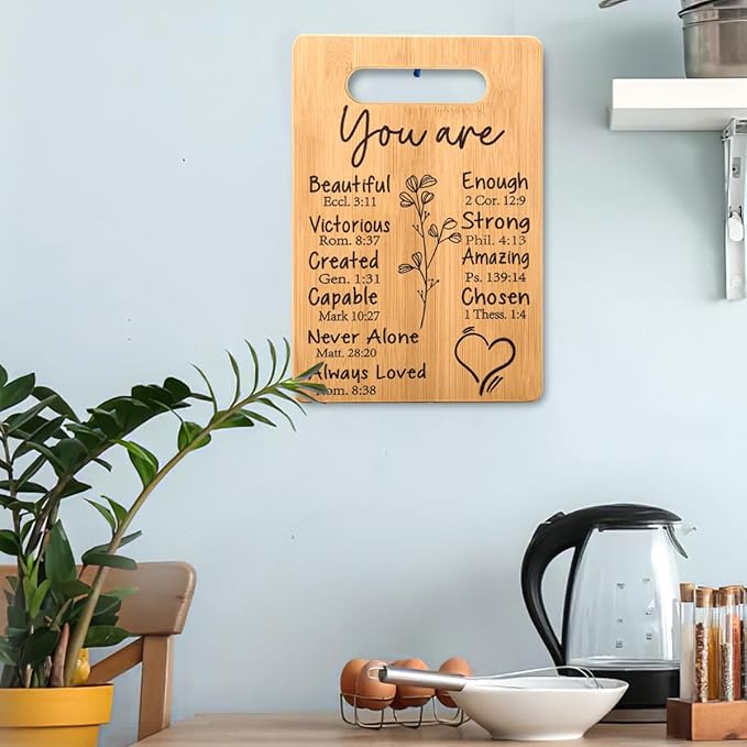 Christian Gifts for Women Birthday, Appreciation Gift for Women Christmas, Inspirational Gift for Woman Religious Spiritual Gifts for Her, Mom, Sister, Friends Female, Coworker Cutting Board