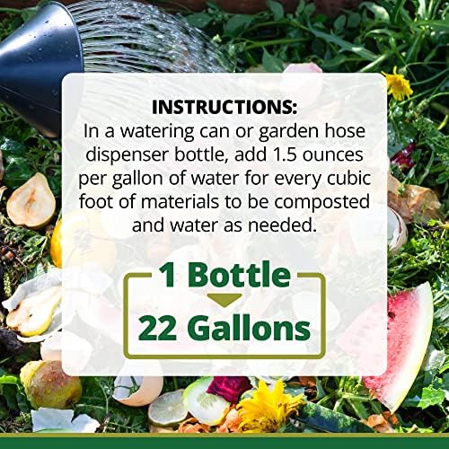 TeraGanix Compost Accelerator (1 Bottle = 22 Gallons), Reduce Odors, Liquid Compost Starter Concentrate, Reduce Composting Time, USDA Organic, 1 Quart (32 fl oz) - Image 3