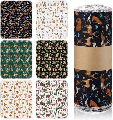 Redbaker 60 Pcs 18 Pcs Reusable Paper Towel for Kitchen,Wild Animal by Redbaker