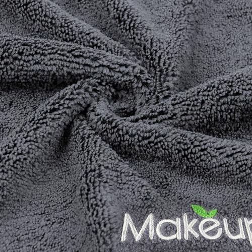 Orighty Microfiber Makeup Remover Cloths, 13 x 13 Inch, 6 Pack Grey - Image 2