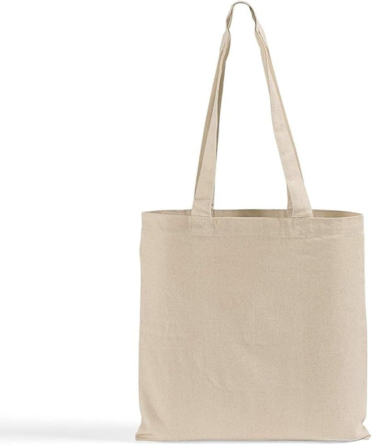Eco-Friendly Canvas Tote Bag, 12-Pack Large Reusable Shopping & Travel Shoulder Bags, Durable Multi-Purpose – Two Colors
