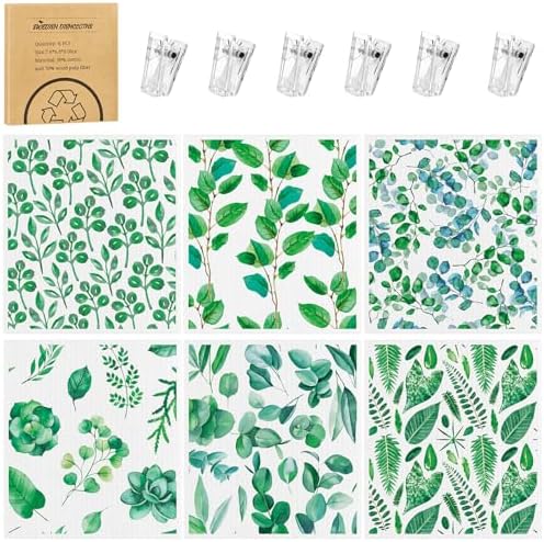 Needbrock 6 Pack Swedish Dishcloths for Kitchen, Swedish Rags by Needbrock