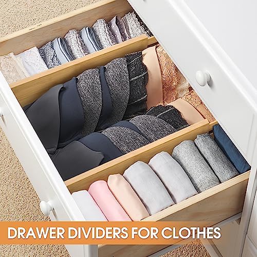 Bamboo Drawer Dividers, Adjustable Drawer Organizers, Fits 12.6–16" Drawers - Image 5