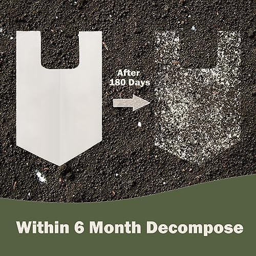 5 Gallon Compostable Handle Trash Bags Compost Food Scrap Waste Bags with US BPI ASTM D6400 and Europe OK Compost Home Certified Christmas Gift 50 Couts - Image 3