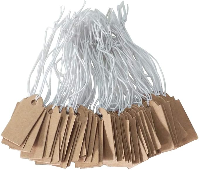 YEJI 100 pcs Kraft Paper Gift Tags with String