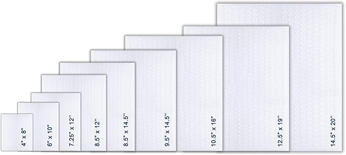 12.5x19 inches Poly Bubble Mailer Self Seal Bubble Shipping Envelopes 2.5 Mil 50 Pack