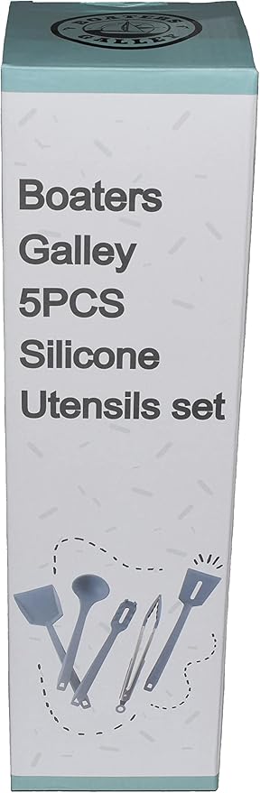 Kitchen Utensil Set – Eco Friendly, Ocean Safe, 5PCS with Soft Grip handles Great for boats, RV’s and Kitchens