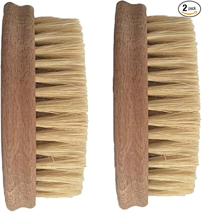 Vegetable Brush - Made from All Natural Bamboo and Palm Fibers - Scrub and Clean Carrots, Potatoes, Corn, Beets etc. (Double Pack)