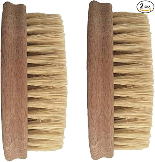 Vegetable Brush - Made from All Natural Bamboo and Palm Fibers - Scrub and Clean Carrots, Potatoes, Corn, Beets etc. (Double Pack)