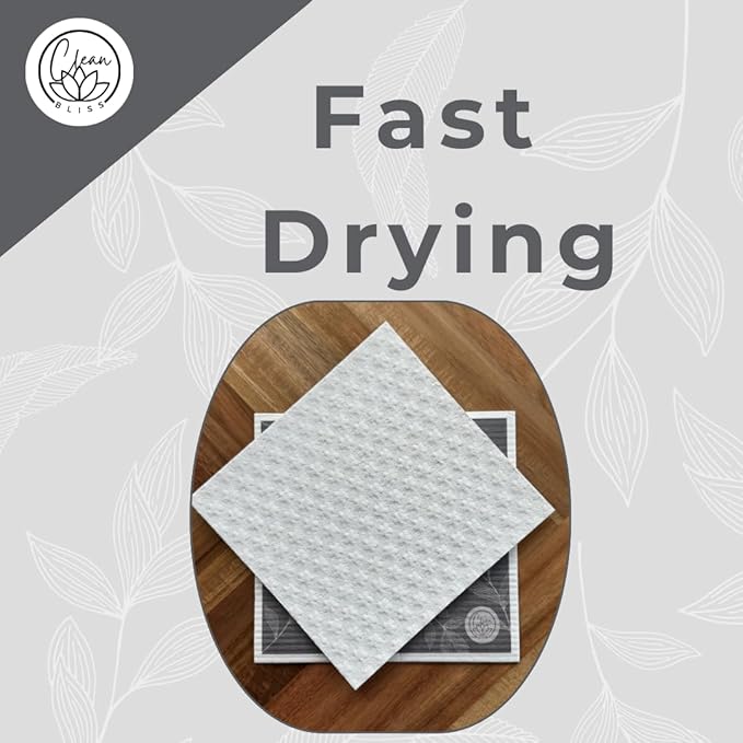 Swedish Dishcloth, Super Absorbent, Non-Scratch, Multi-Surface, Washable, Decorative Design, Paper Towel Replacement, Biodegradable, Eco Friendly, 10 Pack