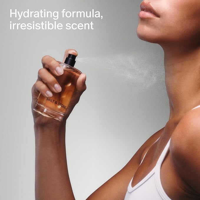 Salt & Stone Body Mist, Neroli & Basil Scent, Skincare Infused Hair & Body Spray for Women and Men, Hydrating Fragrance with Glycerin and Red Algae, Vegan, Cruelty Free, 3.4 fl oz