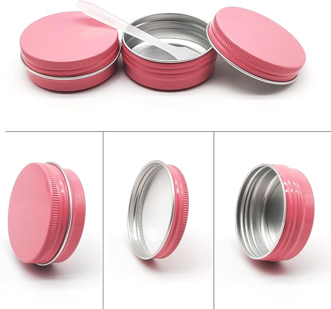 6pack 100ml Aluminum Tin Jars, 100 Gram Empty Travel Cosmetic Sample Containers with Screw Cap Lid, 100g Metal Tins Can Storage Travel Jars for DIY Crafts, Lip Balms, Face Cream, Candle, Tea