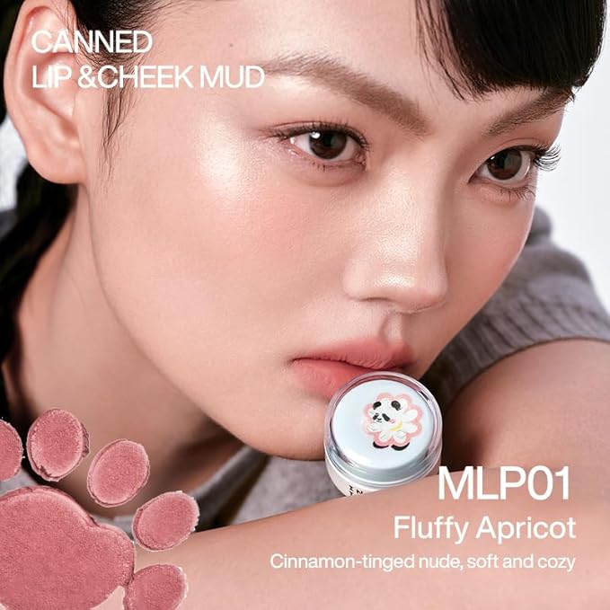 INTO YOU x M.Lan Panda The Color Mixer Set Limited Edition - 7 pieces Makeup Box Sets, Matte Lipstick + Canned Lip Mud + Blush & Highlight Duo + Cushion Foundation + Gift Bundle, M01 Set