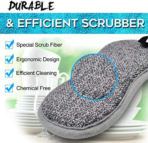 Dual Sided All-Purpose Sponges Kitchen,Dish Sponge for Washing Dishes Cleaning Kitchen,Non Scratch,Rough Scrubbers for Non-Stick Cookware, Soft Microfiber Scrub for Dishes(12 Pack) - Image 2