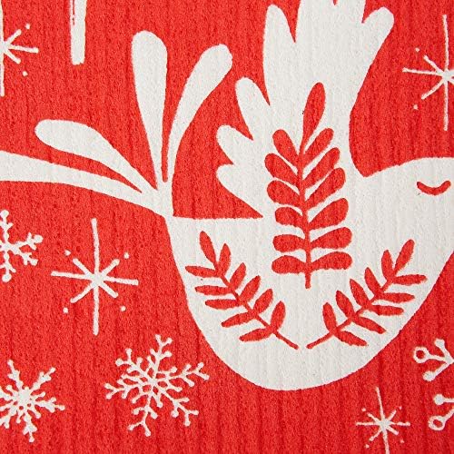 DII Swedish Dishcloths for Kitchen & Cleaning, Reusable, Machine Washable & Dishwasher Safe, Biodegradable, 7.75 x 6.75, Peace, 3 Piece - Image 2