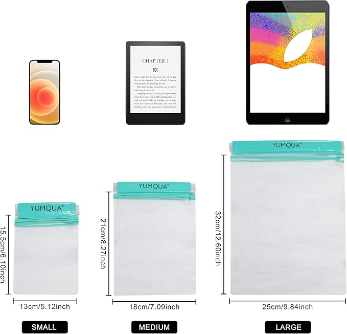 YUMQUA Clear Waterproof Bags, 3PACK Water Tight Cases Water Proof Pouch Small Dry Bags for Camera Mobile Phone Maps Pouch Kayak Military Boating Document Holder