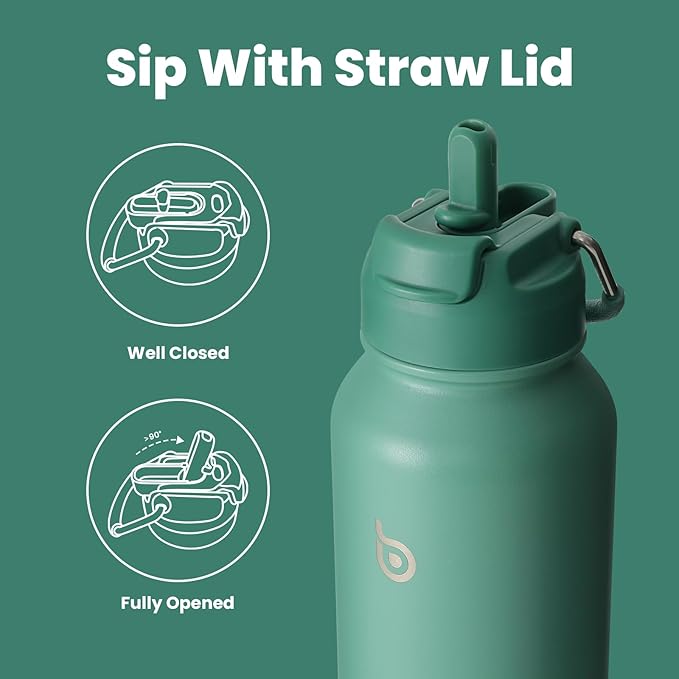 BOTTLE BOTTLE 40 oz sports water bottle stainless steel insulated water bottle with straw and pills holder