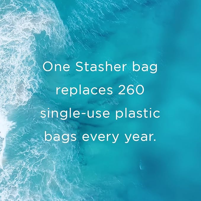 Stasher Silicone Reusable Food Storage Bag, 4 Oz | Aqua | Pack of 2 | BPA Free | Leak-free