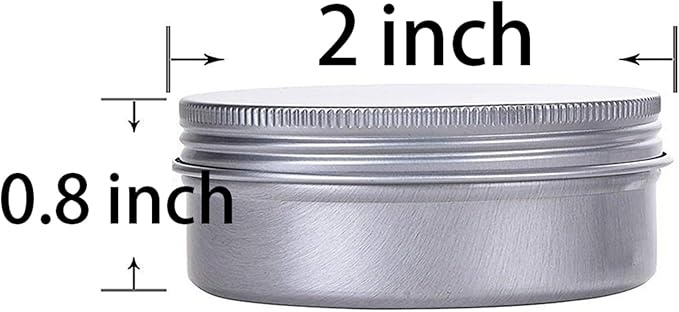 1 Ounce Aluminum Tin Jar Refillable Containers 30ml Aluminum Screw Lid Round Tin Container Bottle for Cosmetic,Lip Balm, Cream, 24 Pack