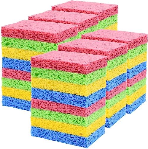 YoleShy 48 Pack Sponges Kitchen Natural Compressed Cellulose Sponges Durable Dish Sponge for Cleaning & DIY Reusable by YoleShy