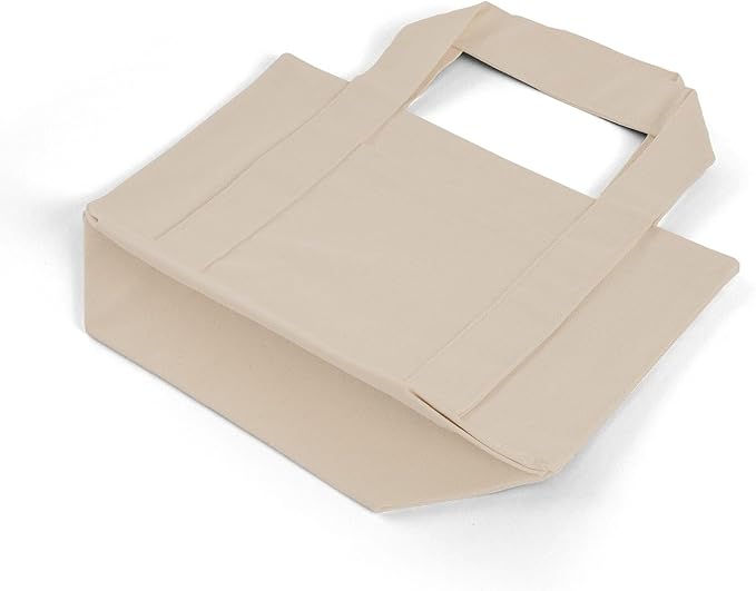 12 Pack Mini Iconic Canvas Shopping Bags with Gusset – Reusable Eco-Friendly Tote Bags with Handles