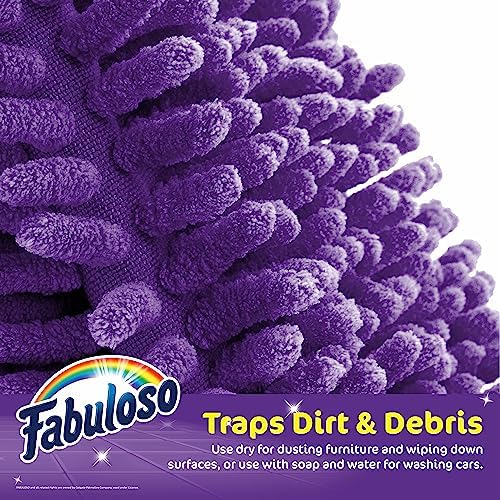 Fabuloso Microfiber Cleaning Mitt, Purple, One Size Fits All - Lint-Free, Scratch-Free Glove for Surfaces and Furniture - Dustless Hand Cloth for Bold & Bright Experience, 3 Count - Image 4