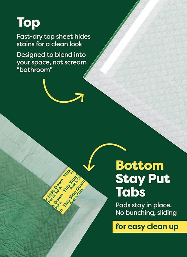 Earth Rated Max Absorbency Puppy Pee Pads for Dogs Absorbs 2X Faster & 2X More, Leak-Proof, Odor Control Potty Training, Unscented, XL, 28” x 34”, 40 Count