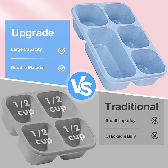 Bento Box Adult [Portion Size], 3 Pack Snack Containers with 5 Compartments for Meal Prep & On-the-Go [Work, Travel], Lunchable Container Reusable and BPA-Free