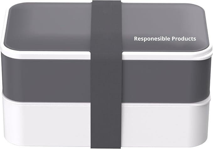 Responsible Products Leak Resistant Bento Box with Tableware for Adult - Teens, Insulated Lunch Box for Women - Men - Girls - Boys, BPA Free, Dishwasher Safe, Microwave Safe, Freezer Safe, 46 oz