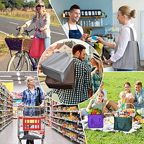 JERIA 24-Pack Reusable Grocery Bags，Large Washable Foldable Shopping Bags，Heavy Duty Tote Bags with Reinforced Handles - Image 7