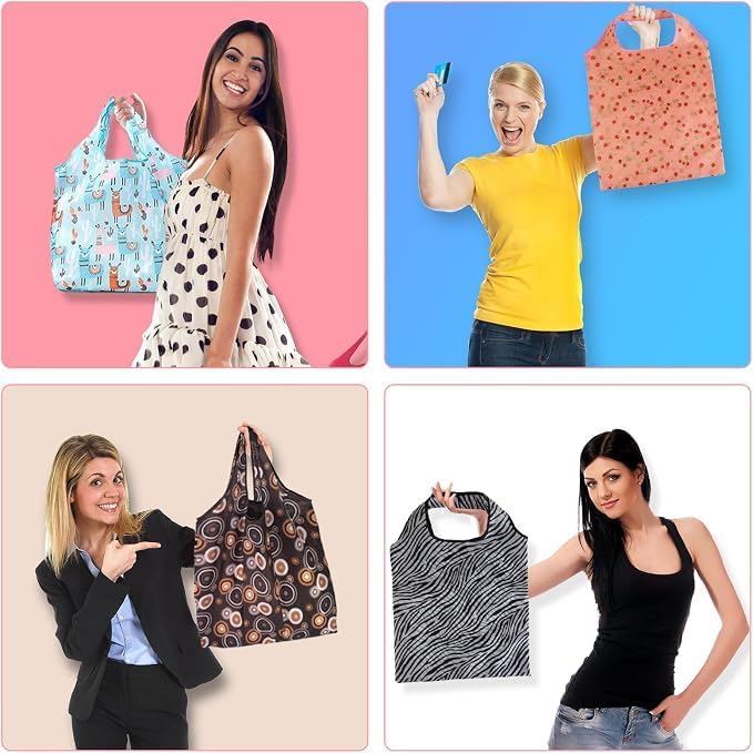 Reusable Floral Grocery Bag 35 Pack Foldable Machine Washable Bag - Image 6