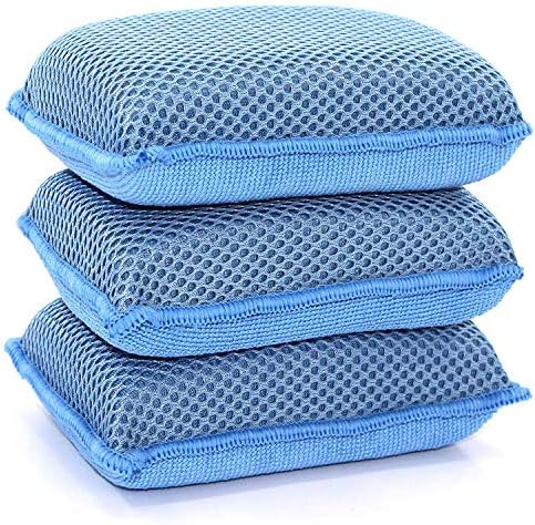 Miracle Microfiber Kitchen Sponge by Scrub-It - Non-Scratch Heavy Duty Dishwashing Cleaning sponges- Machine Washable - (Blue) - Image 2