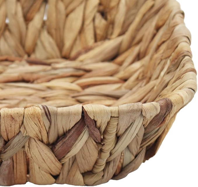 Fruit Tray, Grass Weaving Storage Bins for Fruit or Tea,Arts and Crafts. (RectangleC-1PC)