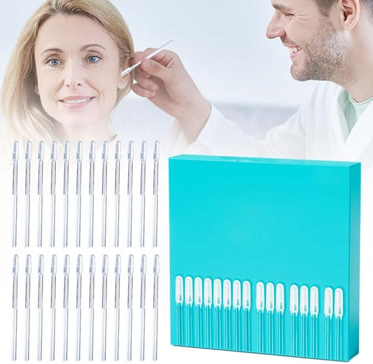 Ear Wax Stick 24 Pcs 2025 New Reusable Sticky Soft Head Ear Swabs, Adhesive Ear Wax Removal Tools, Ear Cleaning Tools Ear Curette for Kids & Adults (Small)