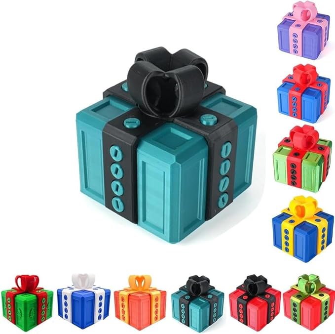 The Prank Box Funny Christmas Gifts Box Annoying Hilarious Screw Challenge with Surprise 3D Printed Screw Gifts Boxes Ideal for Birthday, Christmas (Sky blue and black)