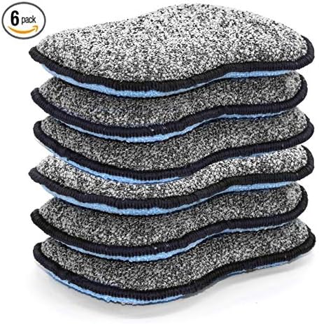 Multi-Purpose Scrub Sponges for Kitchen By Scrub- it - Non-Scratch Microfiber Sponge Along with Heavy Duty Scouring Power - Effortless Cleaning of Dishes, Pots and Pans All at Once(6 Pack, Large) - Image 2
