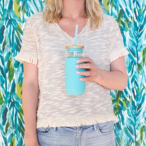 Ello Impact 8 Pack Reusable Plastic Straws, Dishwasher Safe, BPA-Free with Cleaning Brush,Rosewater - Image 3