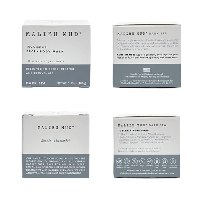 All-Natural Face and Body Mask for Daily Detox, Cleanse, Rejuvenate without Drying Your Skin, for All Skin Types